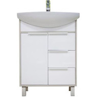 Тумба напольная с раковиной Акватон Рико 65 см 1A2133K1RIB90, белый/ясень фото 