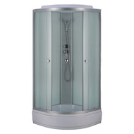 Душевая кабина Loranto 90x90 см CS-985TM/W-90, хром/матовое фото 