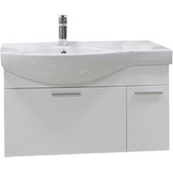 Тумба подвесная с раковиной Акватон Инди 80 см 1A1884K0ND010, белый фото 