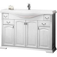 Тумба напольная с раковиной Opadiris Риспекто 120 см, белый матовый фото 