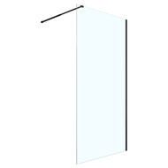 Душевая перегородка Loranto Walk-in 120 см CS-W04B-120 (стекло 8 мм) чёрный матовый/прозрачное фото 