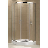 Душевое ограждение Cezares Eco R-2 90х90, хром/прозрачное фото 