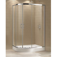 Душевое ограждение Cezares Eco RH-2 100х80, хром/прозрачное фото 