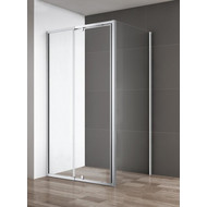 Душевое ограждение Cezares Variante AH-1 130-140х90 см, хром/прозрачное фото 