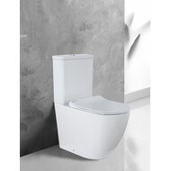 Унитаз-компакт безободковый Azario Grado AZ-2141 с крышкой микролифт фото 
