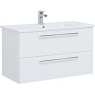 Тумба подвесная с раковиной Dreja Gio 100 см 77.0105W, белый фото 