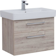 Тумба подвесная с раковиной Dreja Q Max 80 см 77.0008D, дуб кантри фото 