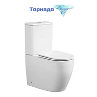 Унитаз-компакт безободковый Azario BONELLE AZ-1229A с крышкой микролифт (система смыва торнадо) фото 