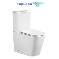 Унитаз-компакт безободковый Azario ESCONDA AZ-1255A с крышкой микролифт (система смыва торнадо) фото 