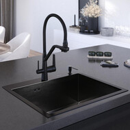 Кухонная мойка Gerhans K36050B 1 мм, PVD графит фото 