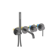 Смеситель для ванны Aquatek Европа AQ1344BGM (со скрытой частью) оружейная сталь фото 