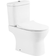 Унитаз-компакт безободковый BelBagno Steam BB130CPR/SC+BB130T с тонкой крышкой микролифт фото 