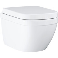 Унитаз подвесной безободковый Grohe Euro Ceramic 39693000 с крышкой микролифт (система смыва Торнадо) фото 