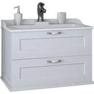 Тумба подвесная с раковиной Акватон Леон 65 см 1A1870K0LBPS0, дуб белый фото 