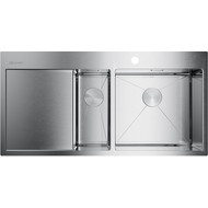 Кухонная мойка Omoikiri AKISAME 100-2-IN-R (4973547) 1,2 мм, нержавеющая сталь, Цвет производителя: нержавеющая сталь матовая фото 