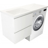 Тумба подвесная с раковиной-столешницей Эстет Dallas Luxe 110 см L, 2 ящика ФР-00002020 фото 