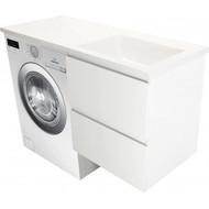 Тумба подвесная с раковиной-столешницей Эстет Dallas Luxe 110 см R, 2 ящика ФР-00002021 фото 