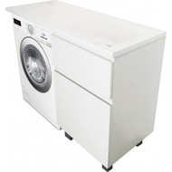 Тумба напольная с раковиной-столешницей Эстет Dallas Luxe 110 см R, 2 ящика ФР-00001966 фото 