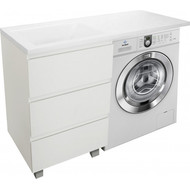 Тумба напольная с раковиной-столешницей Эстет Dallas Luxe 130 см L, 3 ящика ФР-00002270 фото 