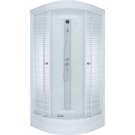 Душевая кабина Triton Стандарт А Полосы ДН4 100х100 см, белый/узор фото 