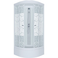 Душевая кабина Triton Стандарт В ДН4 Аква Узоры 90х90 см, белый/узор фото 
