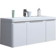 Тумба подвесная с раковиной Акватон Шерилл 105 см 1A2063K1SH010, белый фото 