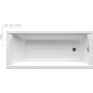 Ванна акриловая Ravak Classic 150х70 см C521000000, Размер - мм: 1500х700 фото 