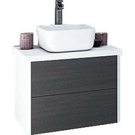 Тумба подвесная со столешницей Акватон Брук 60 см 1A201901BCDF0, белый/дуб феррара фото 