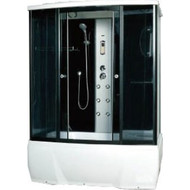 Гидробокс Loranto Selak CS 77-3 A 150х85х215, чёрный/тонированное фото 