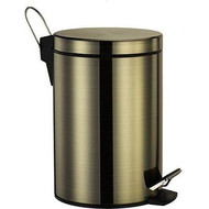 Ведро для мусора с педалью WasserKraft Exter K-645, цвет светлая бронза фото 