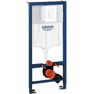 Инсталляция для подвесного унитаза Grohe Rapid SL 38722001 с кнопкой смыва, цвет белый фото 