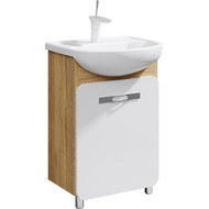 Тумба напольная с раковиной Aqwella Вега 55 см Veg.01.05, дуб сонома фото 