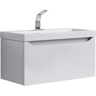 Тумба подвесная с раковиной Aqwella Verona 80 см Ver.01.08/W, Цвет фасада: белый фото 