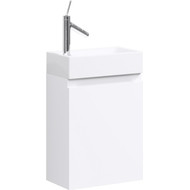 Тумба подвесная с раковиной Aqwella Леон-МР 40 см Ln-МР.01.04/W, Цвет фасада: белый фото 