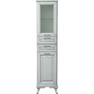 Пенал напольный Стиль Пандора 40 см R, белое серебро фото 