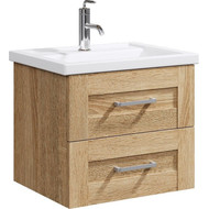 Тумба подвесная с раковиной Aqwella Фостер 60 см FOS01062DS, дуб сонома фото 