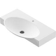 Раковина Sanita Luxe INFINITY 76 см WB.FN/Infinity/76-C/WHT.G/S1 фото 