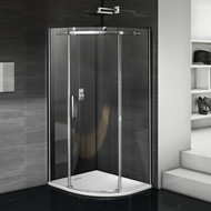 Душевое ограждение Bas Galaxy R-90-C-CH 90х90 см, хром/прозрачное фото 