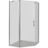 Душевое ограждение Bas Mokka PNT-100-C-WE 100х100 см, алюминий/прозрачное фото 
