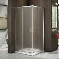Душевое ограждение Bas Latte CR-90-G-WE 90х90 см, алюминий/матовое фото 
