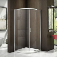 Душевое ограждение Bas Latte R-80-C-WE 80х80 см, алюминий/прозрачное фото 