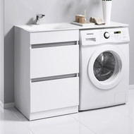 Тумба напольная с раковиной-столешницей Aqwella Forma 115 см FOR01052 L, 2 ящика фото 