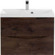 Тумба подвесная с раковиной BelBagno MARINO-700-2C-SO-RW-P 70 см, Rovere Moro фото 
