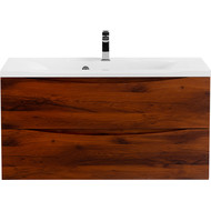 Тумба подвесная с раковиной BelBagno MARINO-1000-2C-SO-RC-P 100 см, Rovere Ciliegio фото 