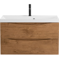 Тумба подвесная с раковиной BelBagno MARINO-800-2C-SO-RN-P 80 см, Rovere Nature фото 