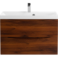 Тумба подвесная с раковиной BelBagno MARINO-800-2C-SO-RC-P 80 см, Rovere Ciliegio фото 