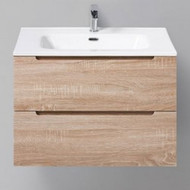 Тумба подвесная с раковиной BelBagno ETNA-700-2C-SO-WO-P 70 см, Rovere Bianco, Цвет фасада: Rovere Bianco фото 