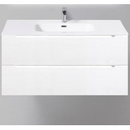 Тумба подвесная с раковиной BelBagno ETNA-1000-2C-SO-BL-P 100 см, Bianco Lucido, Цвет фасада: Bianco Lucido фото 