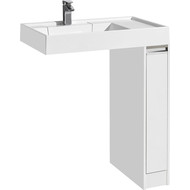 Тумба напольная с раковиной-столешницей Акватон Лондри 80 см 1A2361K0LH010, белый фото 