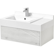 Тумба подвесная с раковиной Акватон Сакура 80 см 1A2364K1SKW80, белый/ольха наварра фото 